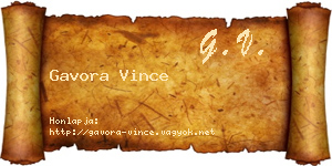 Gavora Vince névjegykártya